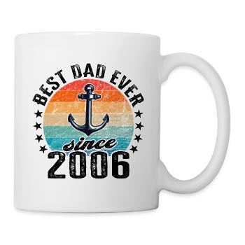 Meilleur père au monde depuis 2006 présentateur - Mug blanc - blanc - Droite