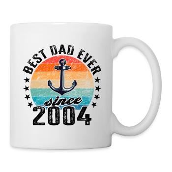Meilleur père du monde depuis 2004 présentateur - Mug blanc - blanc - Droite