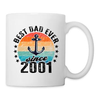Best dad in the world since 2001 anchor - Mug - white - Right