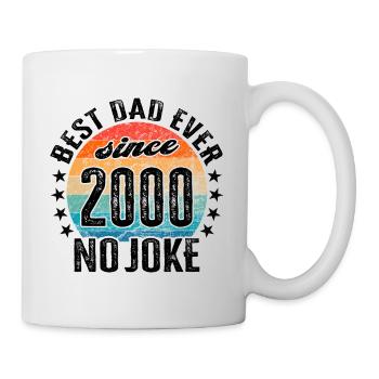Bester Papa der Welt seit 2000 No Joke - Tasse - Weiß - Rechts