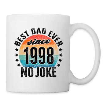 Bester Papa der Welt seit 1998 No Joke - Tasse - Weiß - Rechts
