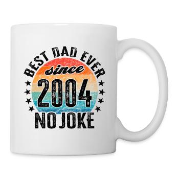Bester Papa der Welt seit 2004 No Joke - Tasse - Weiß - Rechts