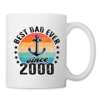 Bester Papa der Welt seit 2000 Anker - Tasse - Weiß - Rechts