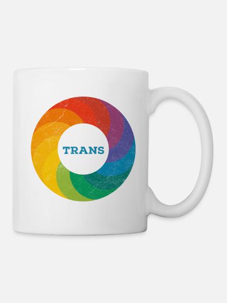 Rainbow Ring "Trans" baby blue - Mug - white
