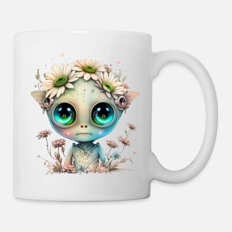Süßes Alien-Girl - Tasse - Weiß