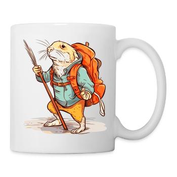 The wandering mole rat in nature - Mug - white - Right