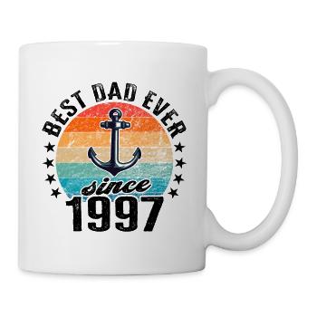 Meilleur père du monde depuis 1997 présentateur - Mug blanc - blanc - Droite