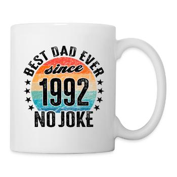 Bester Papa der Welt seit 1992 Vatertag - Tasse - Weiß - Rechts
