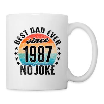 Bester Papa der Welt seit 1987 Vatertag - Tasse - Weiß - Rechts