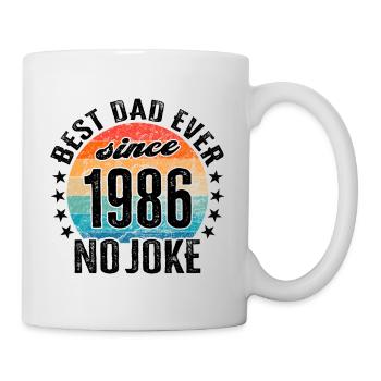 Bester Papa der Welt seit 1986 Vatertag - Tasse - Weiß - Rechts