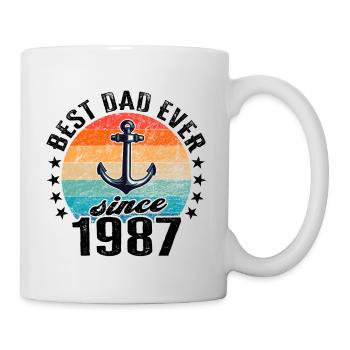 Bester Papa der Welt seit 1987 Vatertag - Tasse - Weiß - Rechts