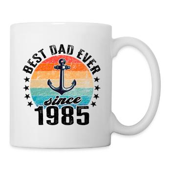 Bester Papa der Welt seit 1985 Vatertag - Tasse - Weiß - Rechts