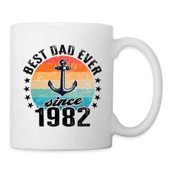 Bester Papa der Welt seit 1982 Vatertag - Tasse - Weiß - Rechts