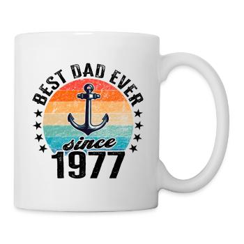 Bester Papa der Welt seit 1977 Vatertag - Tasse - Weiß - Rechts
