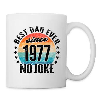 Bester Papa der Welt seit 1977 Vatertag - Tasse - Weiß - Rechts