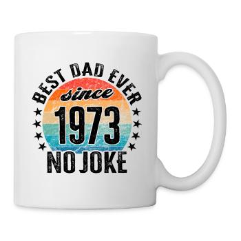 Meilleur papa du monde depuis 1973 anniversaire de la fête des pères - Mug blanc - blanc - Droite
