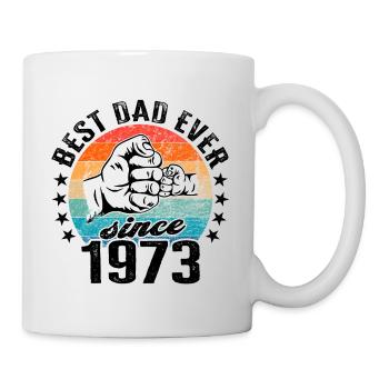 Meilleur papa du monde depuis 1973 anniversaire de la fête des pères - Mug blanc - blanc - Droite