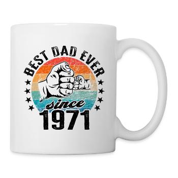 Best dad in the world since 1971 Father's Day Birthday - Mug - white - Right