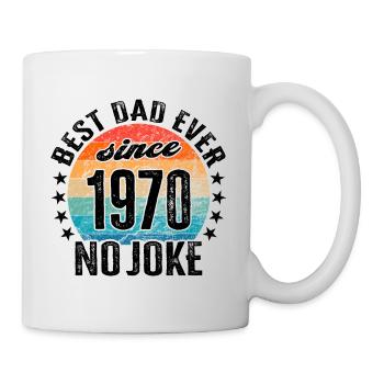 Meilleur papa du monde depuis 1970 anniversaire de la fête des pères - Mug blanc - blanc - Droite
