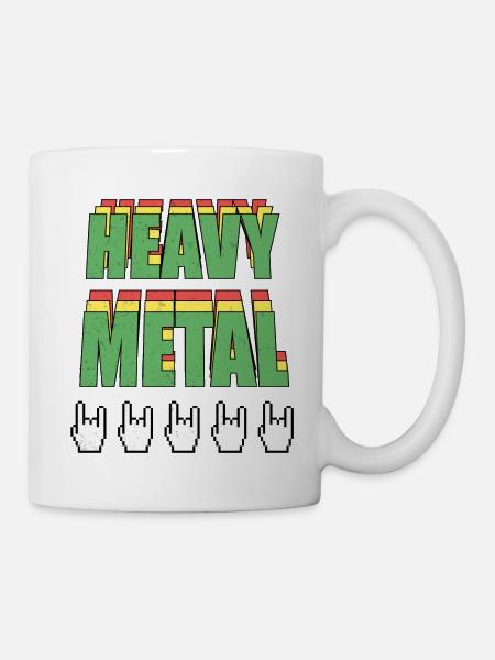 Heavy Metal Retro - Mug - white