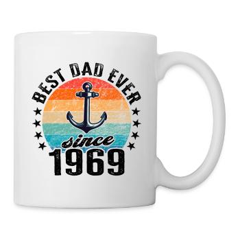 Bester Papa der Welt seit 1969 Vatertag Geburtstag - Tasse - Weiß - Rechts