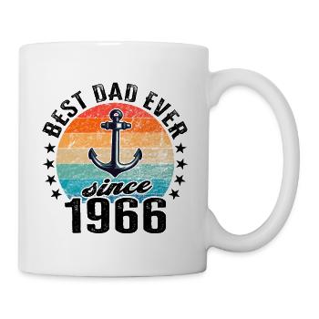 Bester Papa der Welt seit 1966 Vatertag - Tasse - Weiß - Rechts