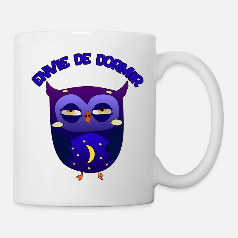 Envie de dormir - Hibou - Mug blanc - blanc