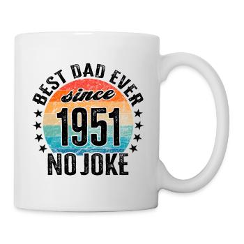 Bester Papa der Welt seit 1951 Vatertag - Tasse - Weiß - Rechts
