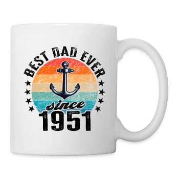 Best dad in the world since 1951 Father's Day - Mug - white - Right