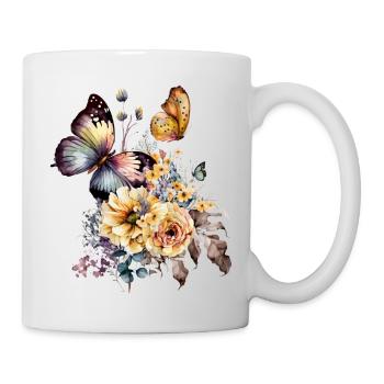 Schmetterling - Tasse - Weiß - Rechts