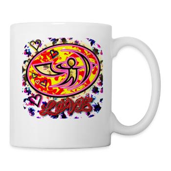 Liebe [Love] + Herzen - Mug - white - Right