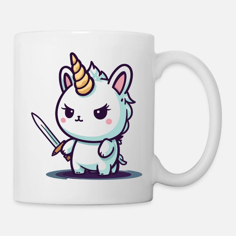 Einhorn böser - Tasse - Weiß