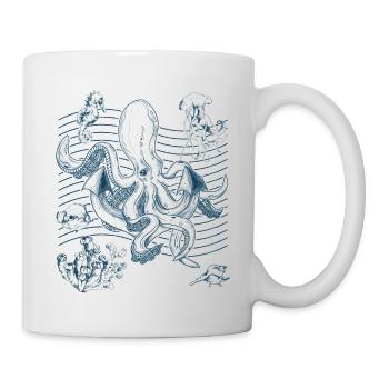 Octopus scuba diving fans of the marine world - Mug - white - Right