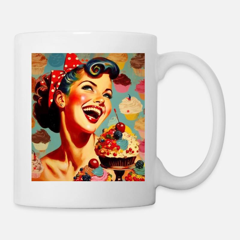 Style rétro des années 50 - Mug blanc - blanc