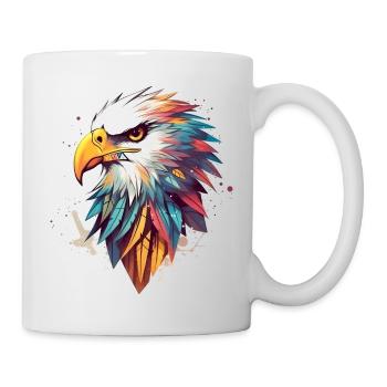 Adler bunt Böser Blick, Serös - Tasse - Weiß - Rechts