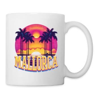 Majorque Espagne Île d’été Palmiers Beach Party - Mug blanc - blanc - Droite