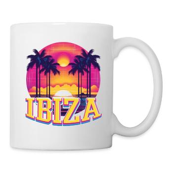 Ibiza, Spain, Island, Summer, Palm Trees, Beach, Party - Mug - white - Right