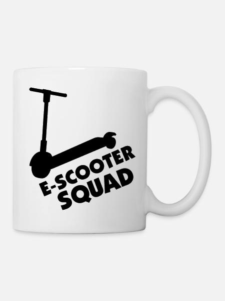 E-Scooter Roller Scooter - Tasse - Weiß