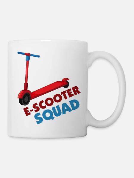 E-Scooter Roller Scooter - Tasse - Weiß
