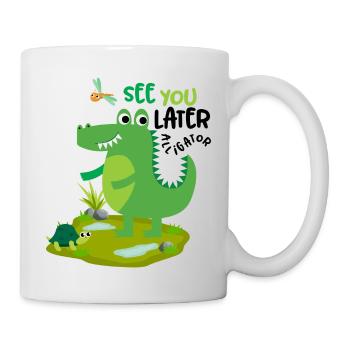 A plus tard alligator rires de crocodile drôles - Mug blanc - blanc - Droite