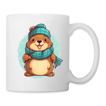 Gemütlicher Otter - Tasse - Weiß - Rechts