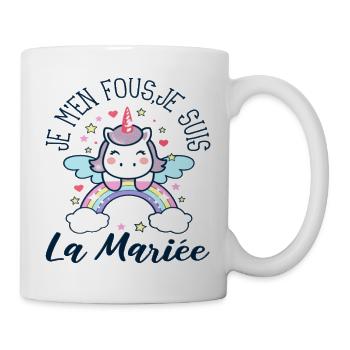 Je suis la mariée humour EVJF cadeau licorne - Mug blanc - blanc - Droite