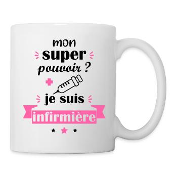 super pouvoir infirmière, cadeau fête des mères - Mug blanc - blanc - Droite