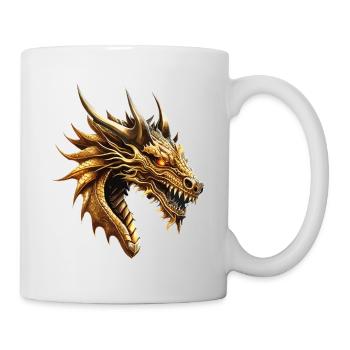 Dragon Or Fantaisie Mysticisme Magique Créature Animal - Mug blanc - blanc - Droite