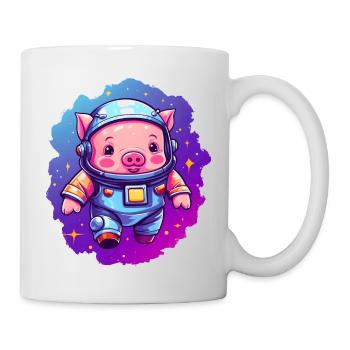 Doux cochon dans l’espace! - Mug blanc - blanc - Droite