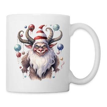 Krampus Watercolor Drawing - Mug - white - Right