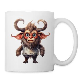Krampus Watercolor Drawing - Mug - white - Right