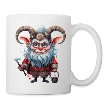 Krampus Watercolor Drawing - Mug - white - Right