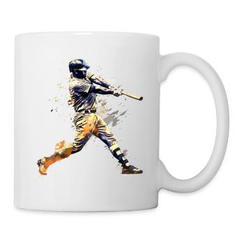Baseball Baseball Player Home Run Bats Splash - Mug - white - Right