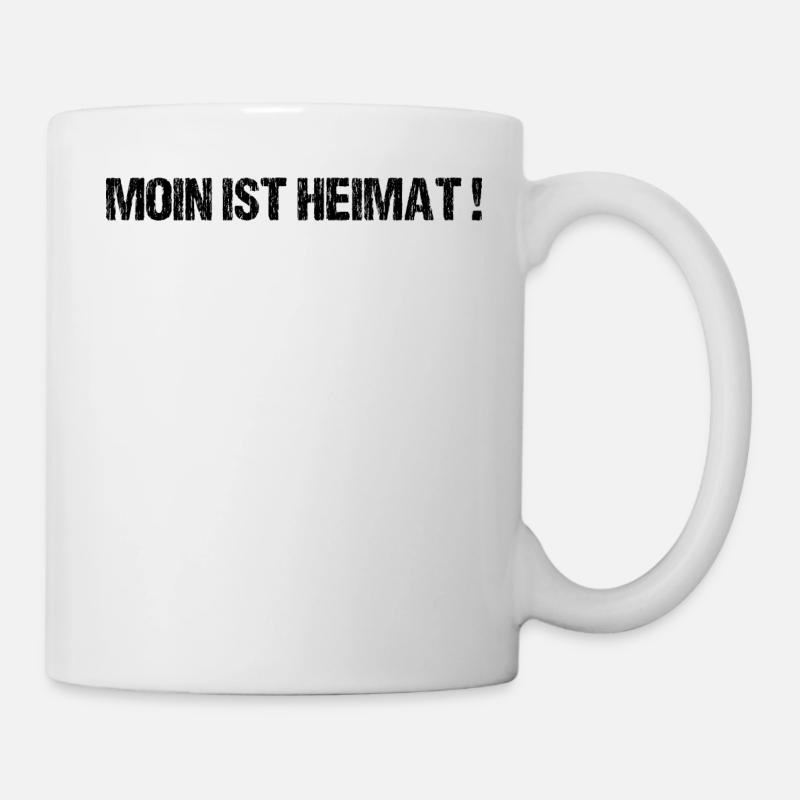 Moin Sprüche Hamburg Norden Heimat Geschenk - Tasse - Weiß